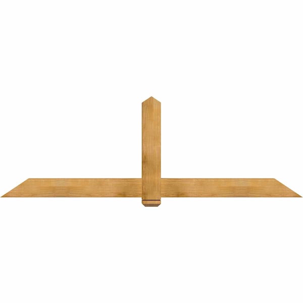 Ekena Millwork Eugene Rough Sawn Timber Gable Bracket, Western Red Cedar, 96"W x 32"H x 4"D x 6"F, 8/12 Pitch GBW096X32X0406EUG00RWR - main
